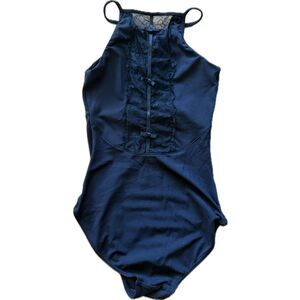 Mirella Black Lace Ballet Leotard Women’s Size S